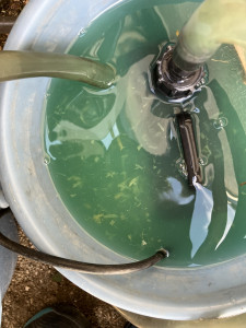 エコキュート洗浄メンテナンスで排出されたカルシウムスケール