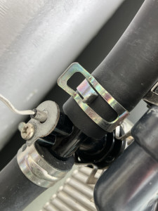 三菱エコキュートのお湯張り用ゴムホースを交換後の写真