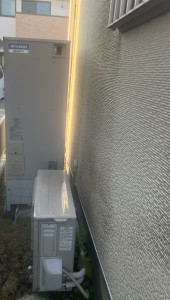 岡山市中区で修理した三菱エコキュートSRT-HPT37C4の外観